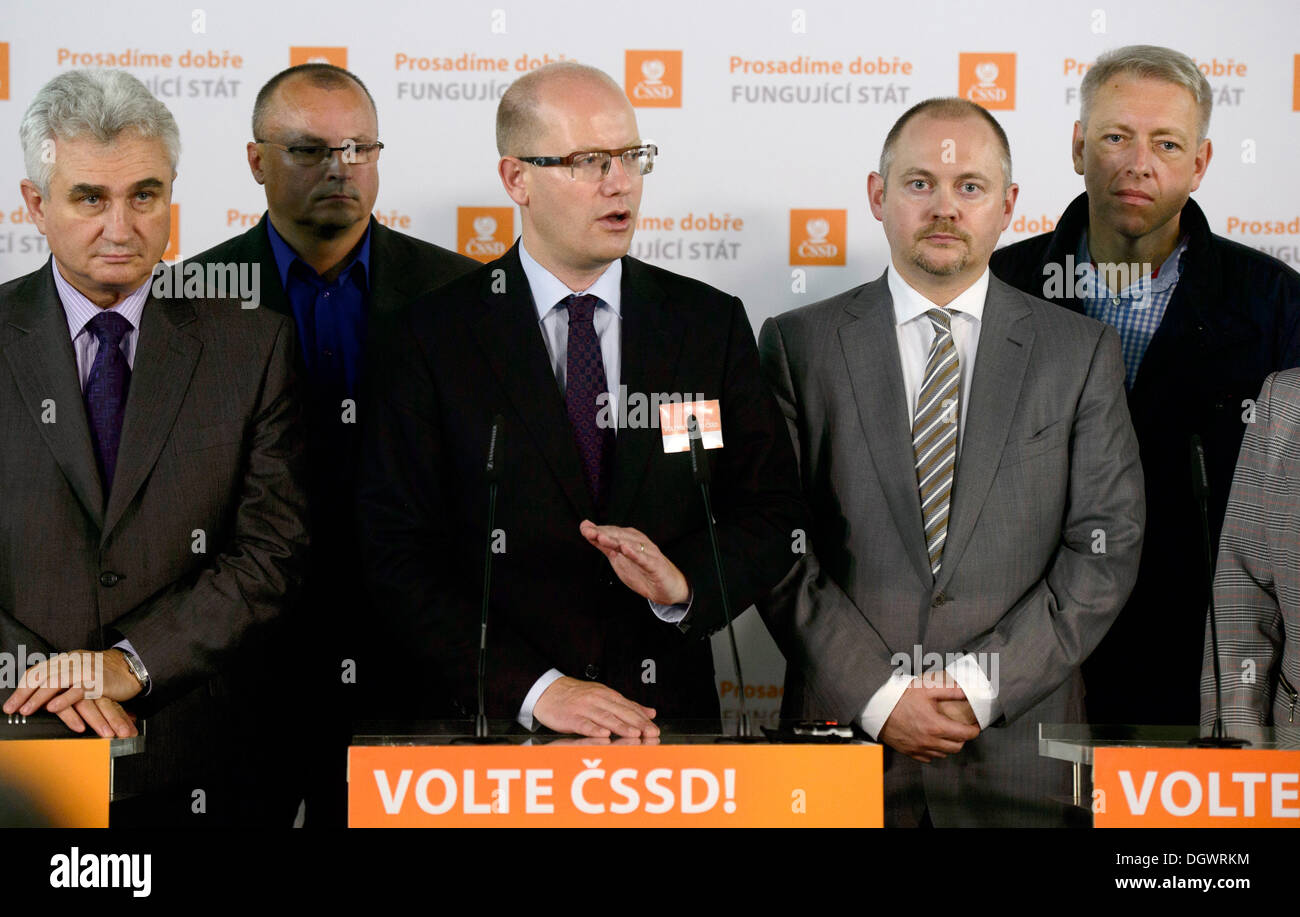 Prague, Czech Republic. 26th Oct, 2013. Chairman of CSSD, Social ...