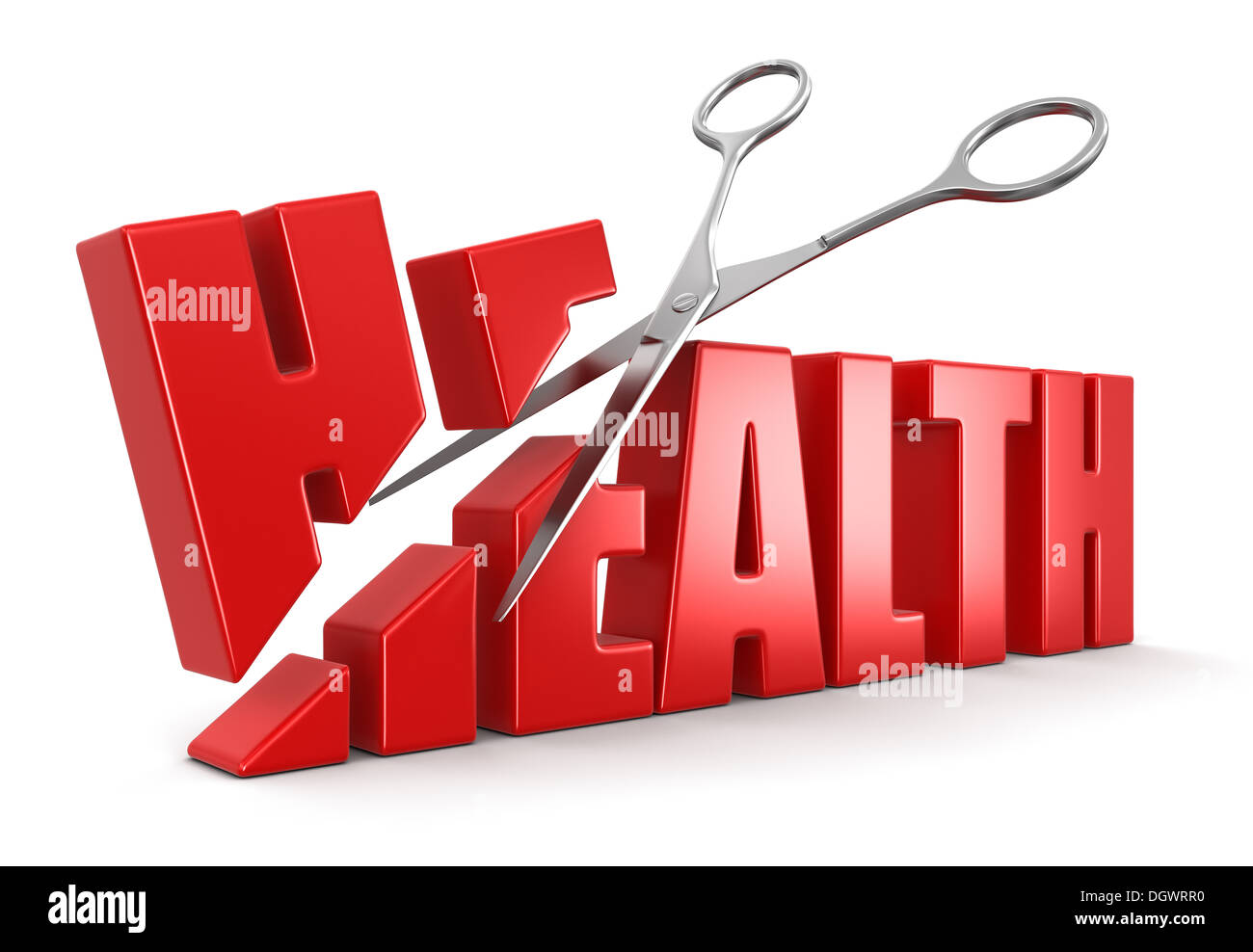 Health and Scissors (clipping path included Stock Photo - Alamy