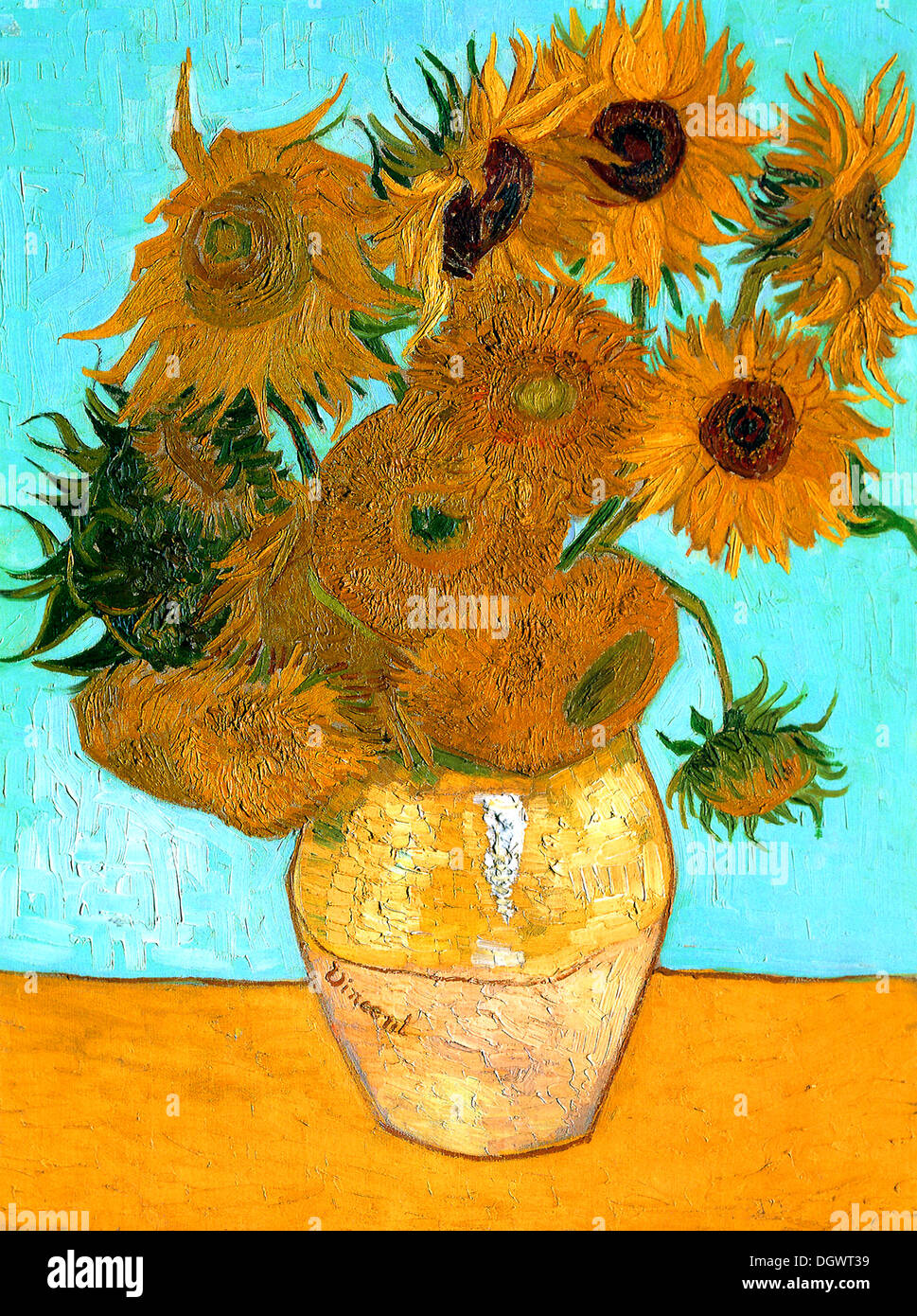 Sunflowers by Vincent van Gogh Stock Photo