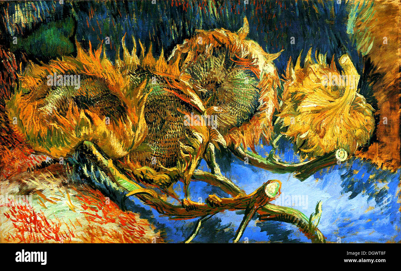 Sunflowers by Vincent van Gogh, 1887 Stock Photo