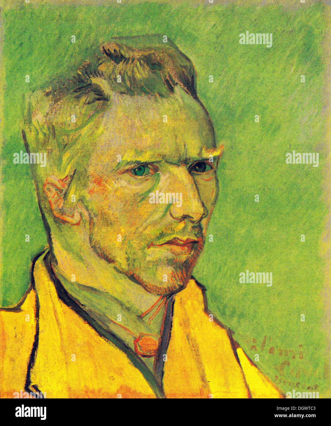Self-Portrait by Vincent van Gogh 1880s Stock Photo