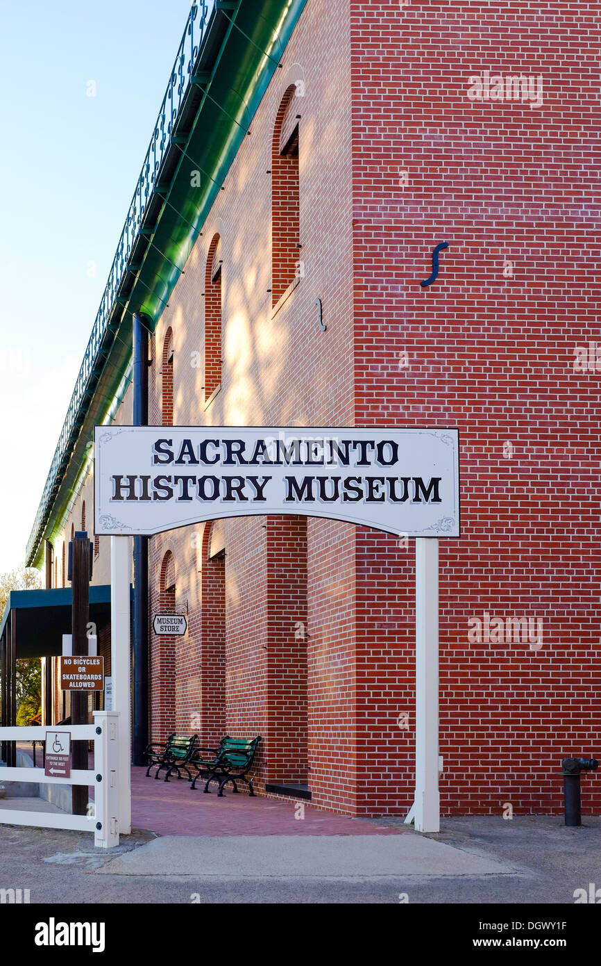 The Sacramento History Museum in Old Sacramento, California Stock Photo
