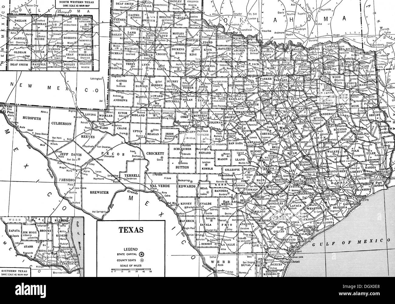 Old map vintage texas hi-res stock photography and images - Alamy, image size:1300x1001