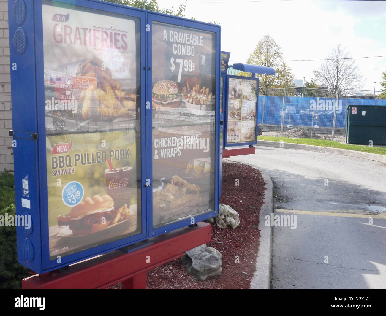 burger king outdoor advertisement Stock Photo
