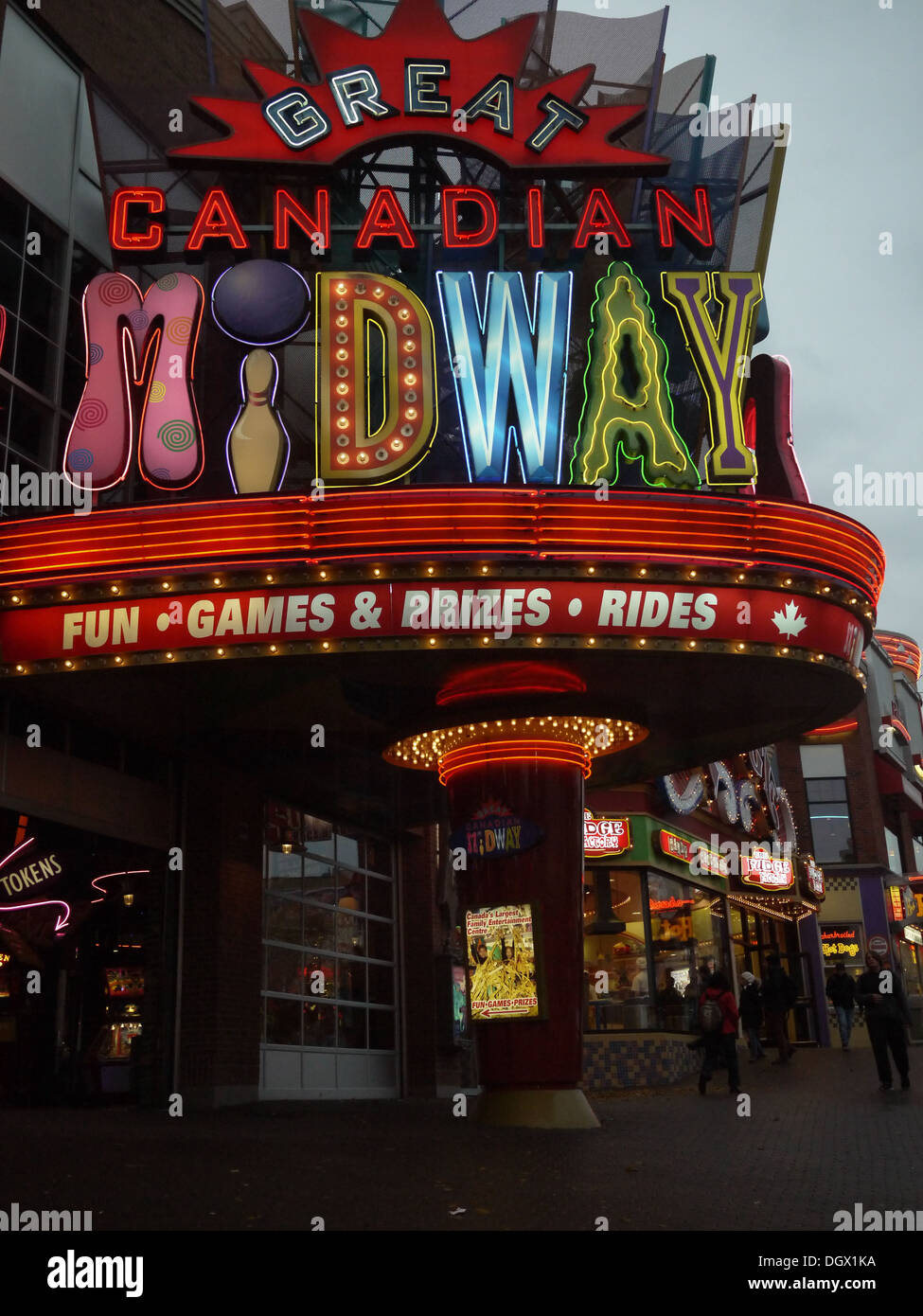 Clifton hill great canadian midway entertainment complex Stock Photo