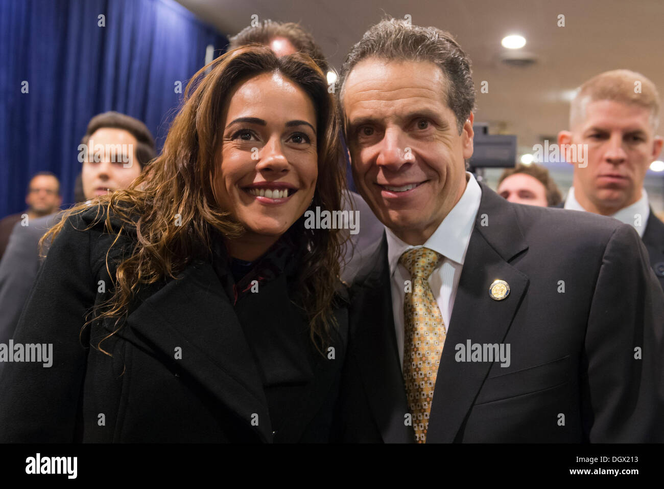 Albertson, New York, U.S. 26th October 2013. New York Governor ANDREW