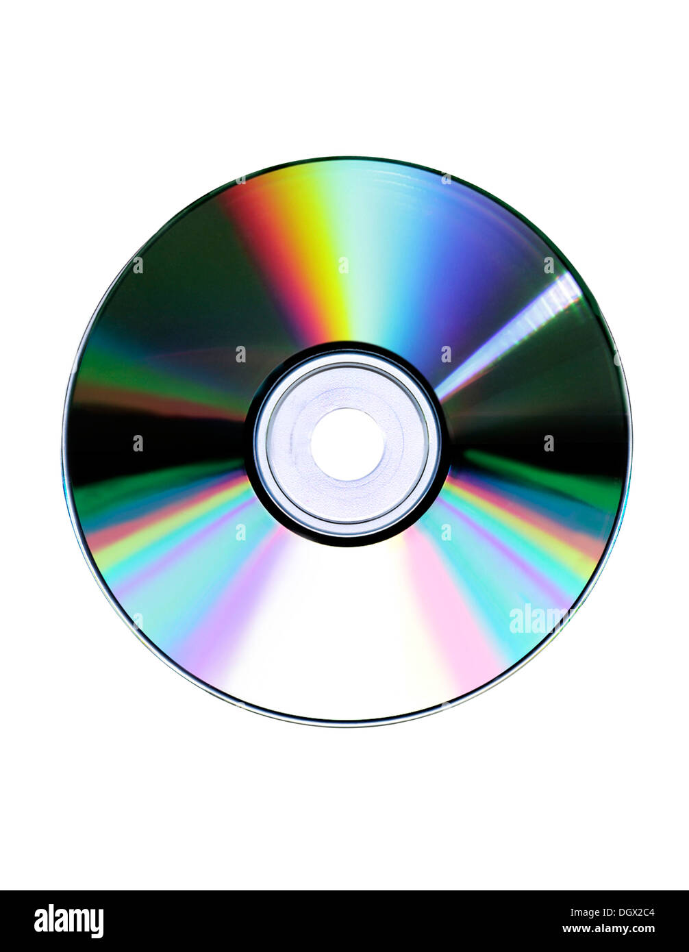 Colourful iridescent blank CD Stock Photo