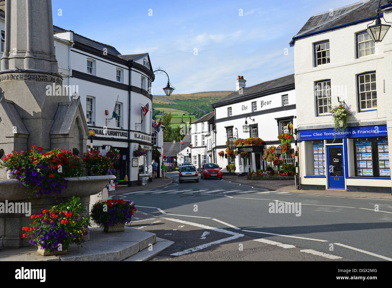 High Street, Crickhowell, Brecon Beacons National Park, Powys, Wales, United Kingdom Stock Photo