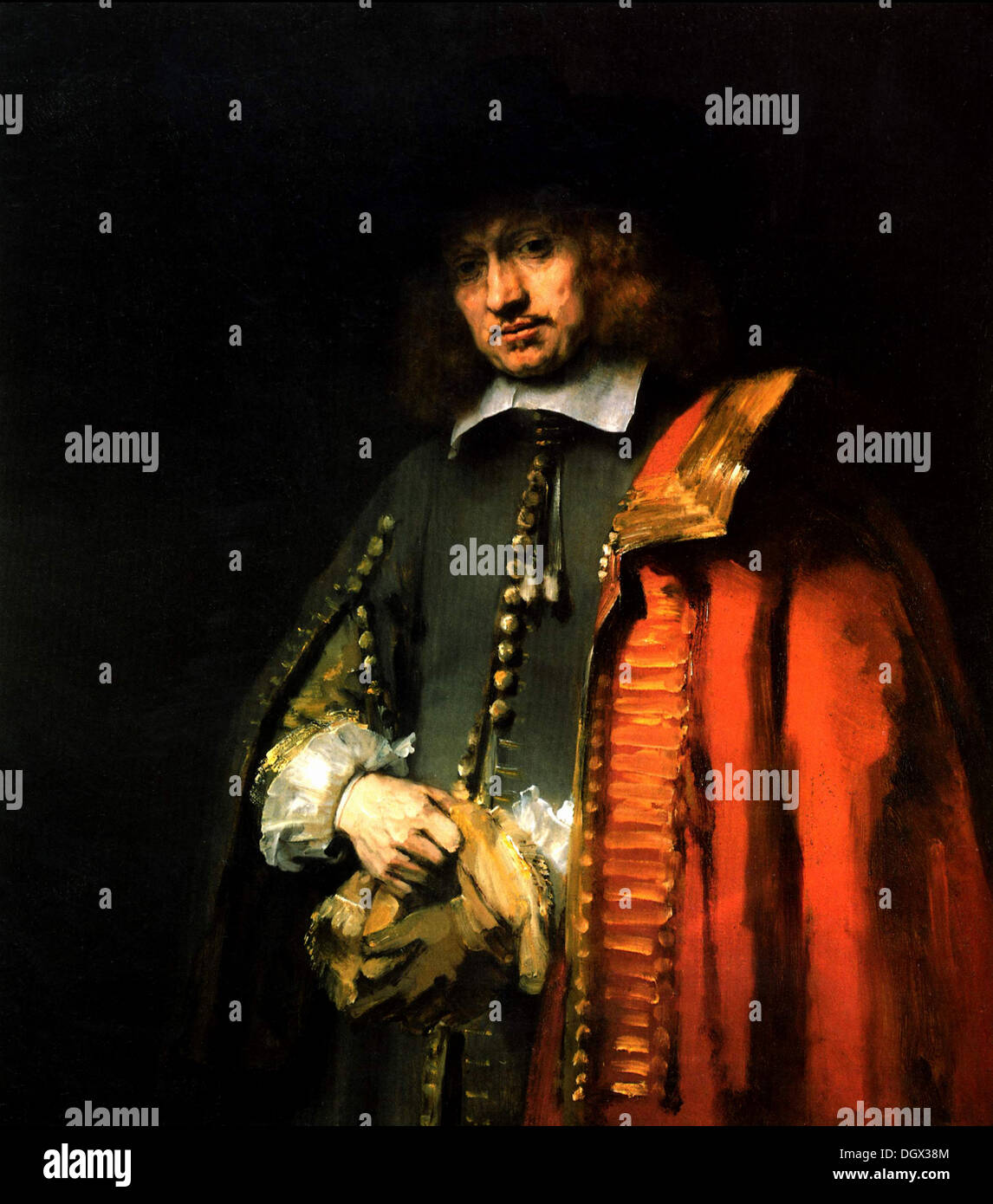 Mayor Jan Six - by Rembrandt van Rijn, 1654 Stock Photo
