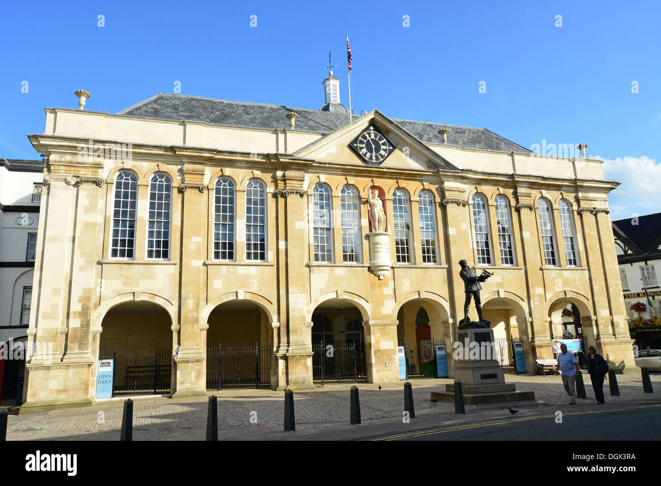 18th century Shire Hall, Agincourt Square, Monmouth, Monmouthshire, Wales, United Kingdom Stock Photo