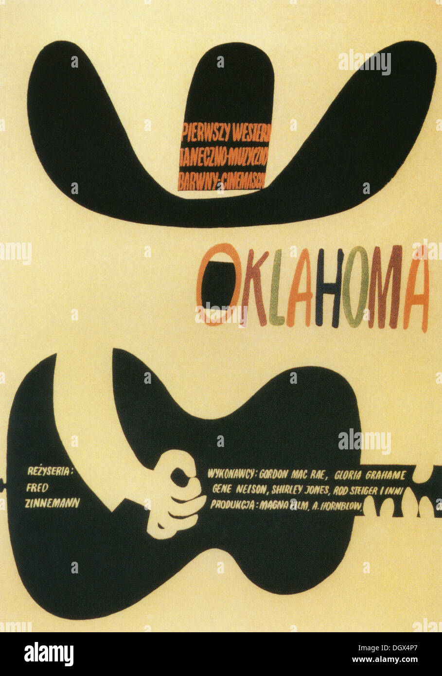 Oklahoma! musical vintage poster - Editorial use only. Stock Photo