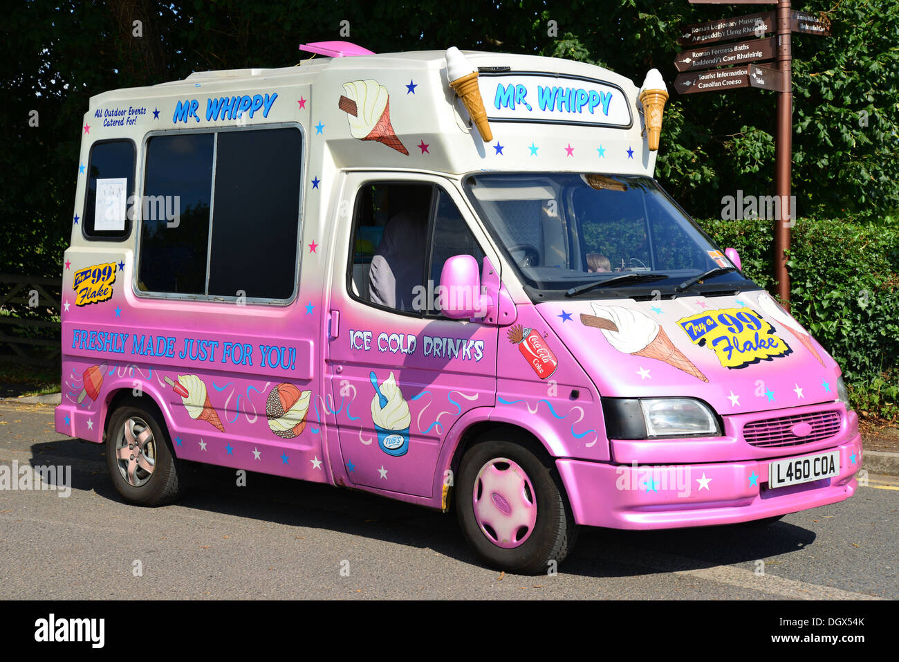 Mr Whippy ice cream van outside Roman 