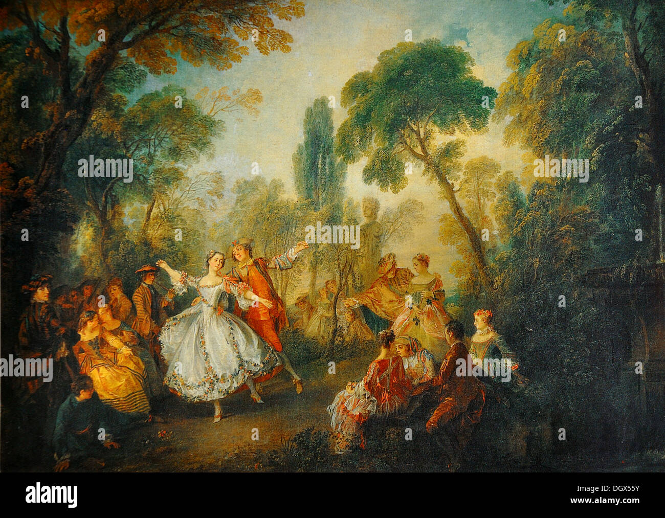 La Camargo Dancing - by Nicolas Lancret, 1730 Stock Photo