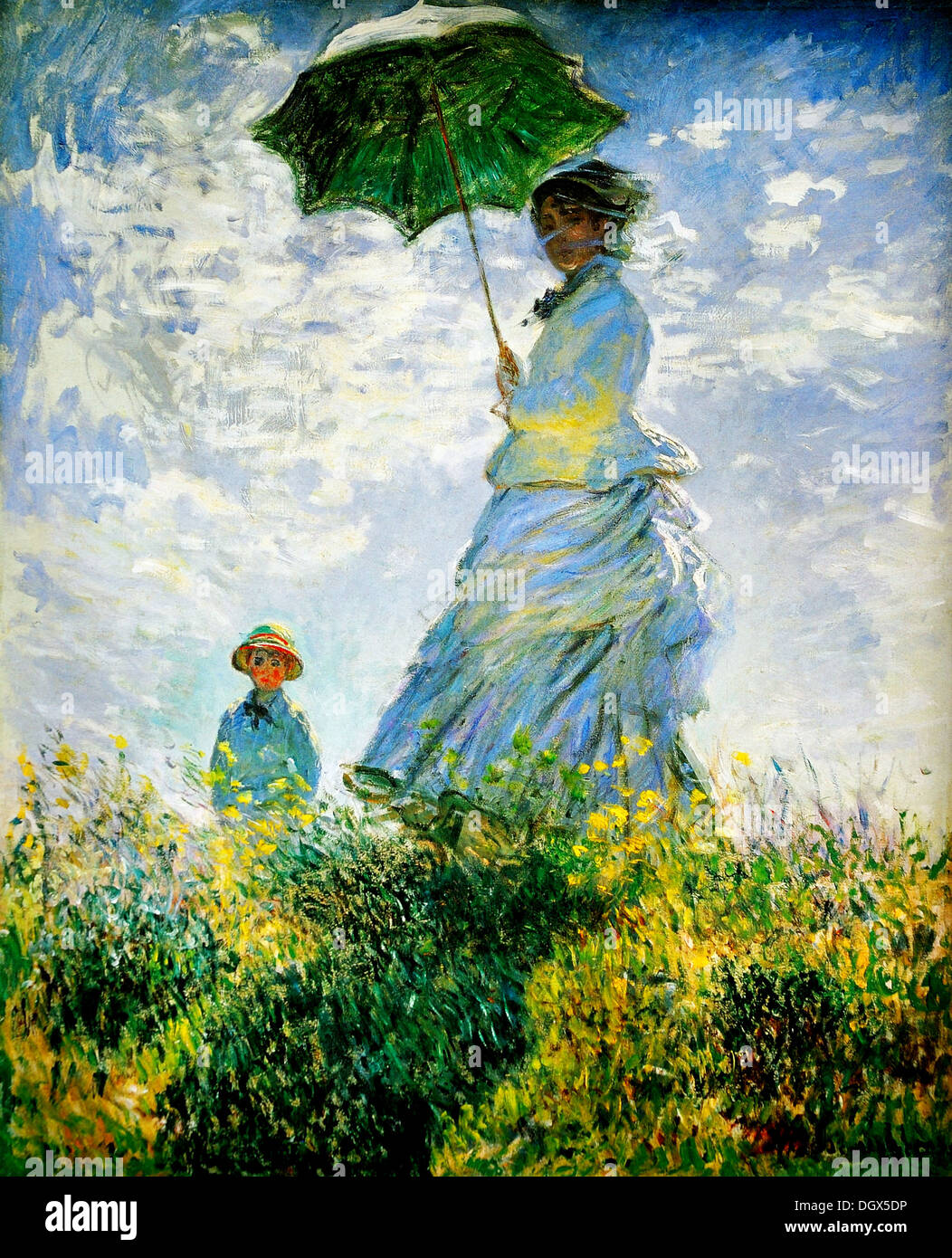 Woman with Parasol - by Claude Monet, 1875 Stock Photo - Alamy