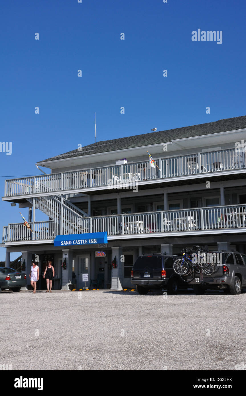 Sand Castle Inn at Misquamicut Beach Resort, Westerly, Rhode Island, USA Stock Photo