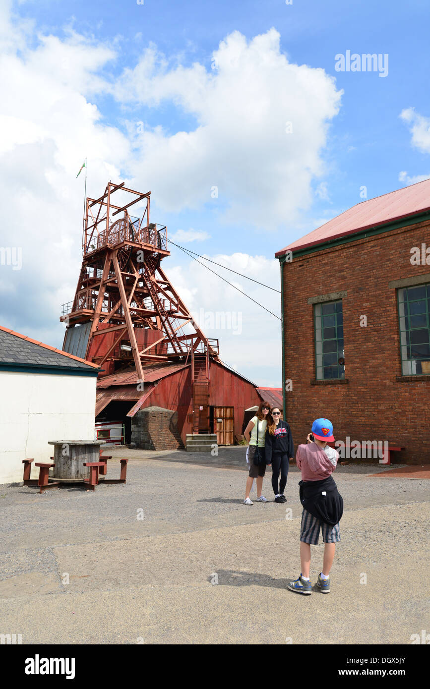 Pit head tower at Big Pit National Coal Museum, Blaenavon, Torfaen (Tor-faen), Wales (Cymru), United Kingdom Stock Photo