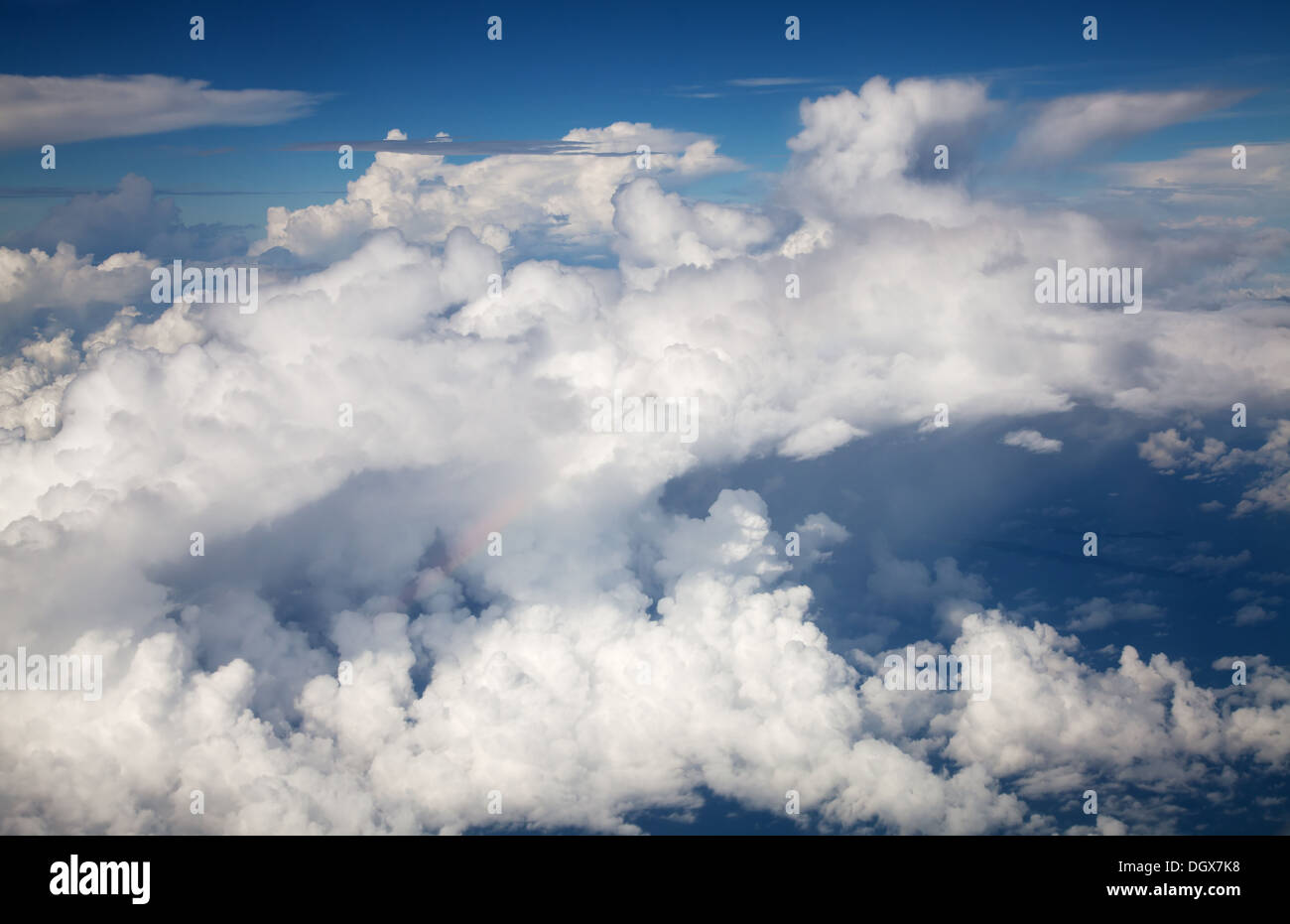 Airplane in sky with white clouds vector hi-res stock photography and ...