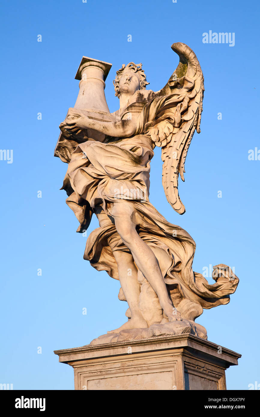 Bernini's marble statue of angel with cross from the Sant'Angelo Bridge