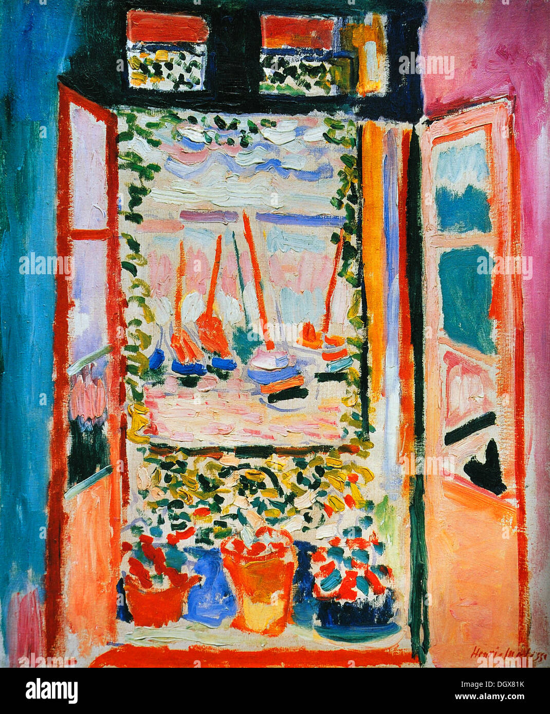 The Open Window, Collioure - by Henri Matisse, 1905 Stock Photo