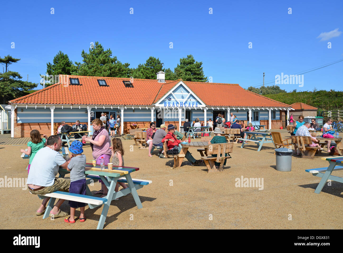 Beach Cafe at Pinewoods, Wells-next-the-Sea, Norfolk, England, United Kingdom Stock Photo