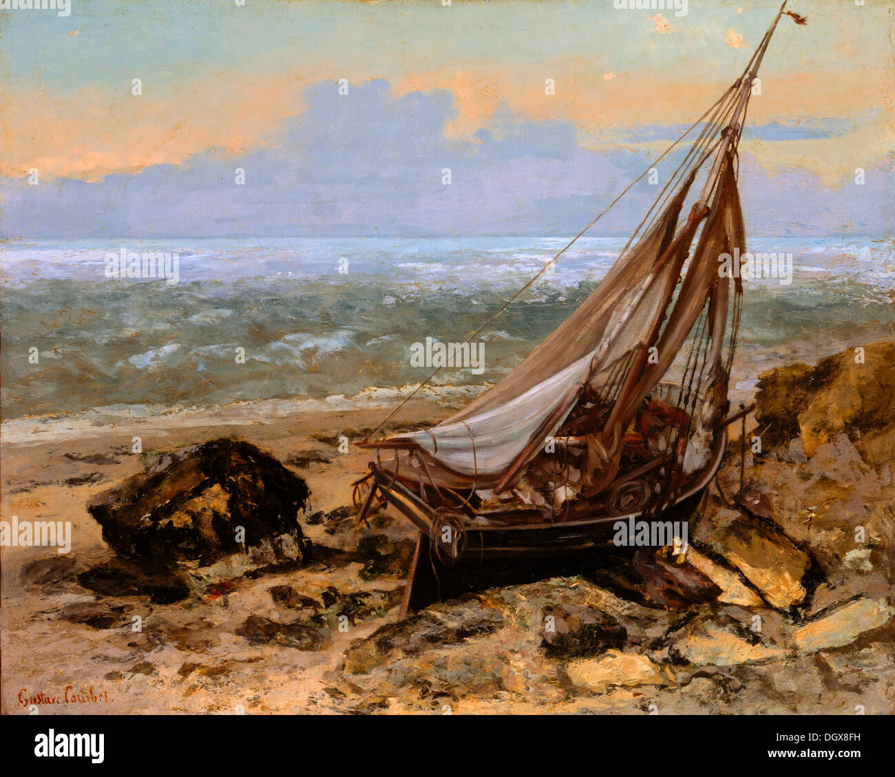 The Fishing Boat - by Gustave Courbet, 1865 Stock Photo