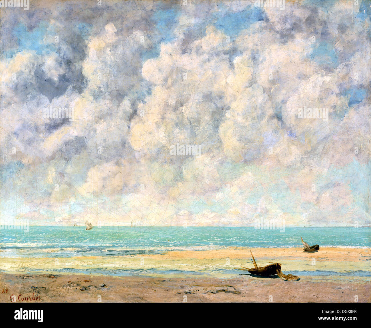 The Calm Sea - by Gustave Courbet, 1869 Stock Photo
