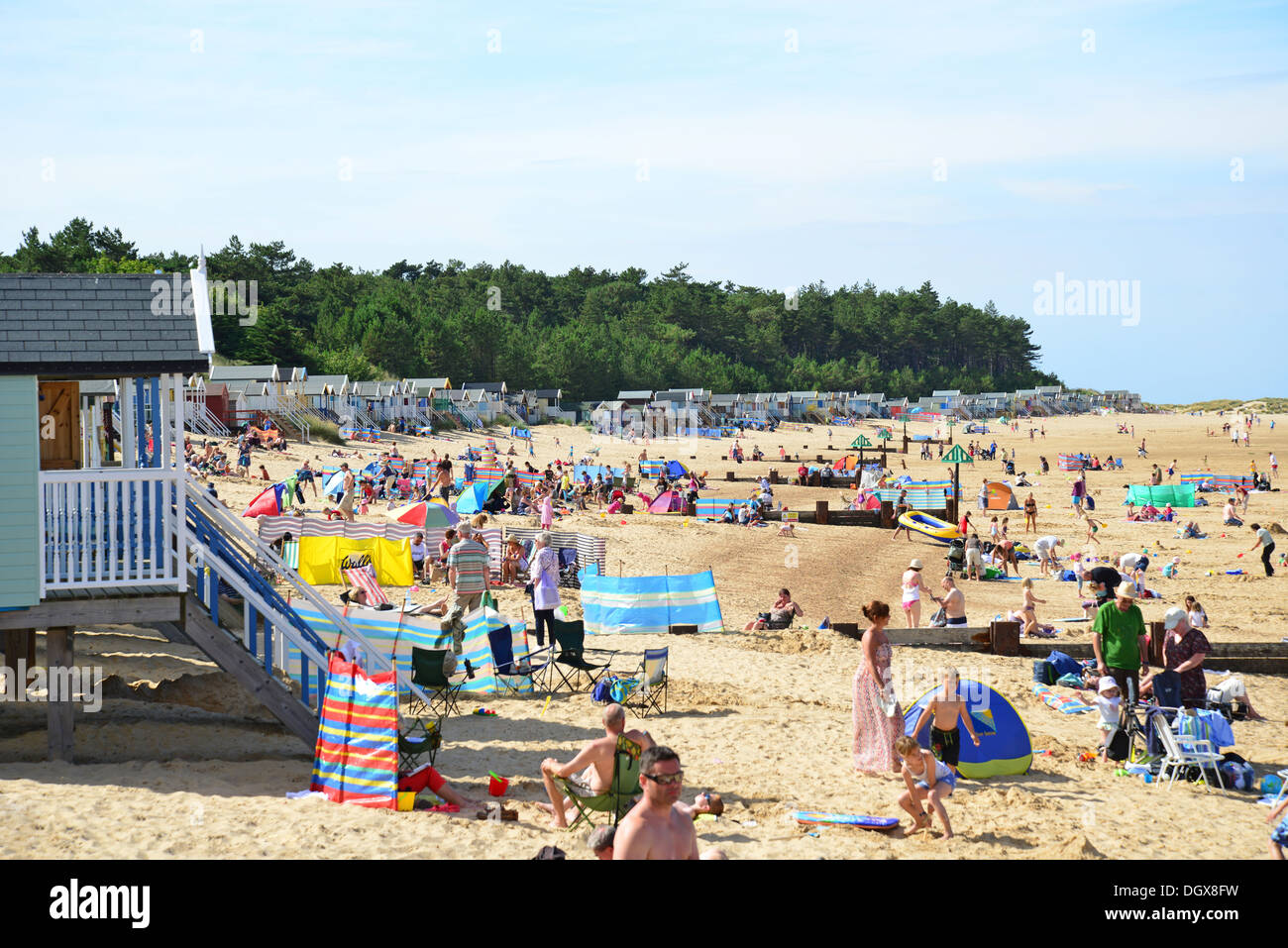 Wells-next-the-Sea Beach, Wells-next-the-Sea, Norfolk, England, United Kingdom Stock Photo