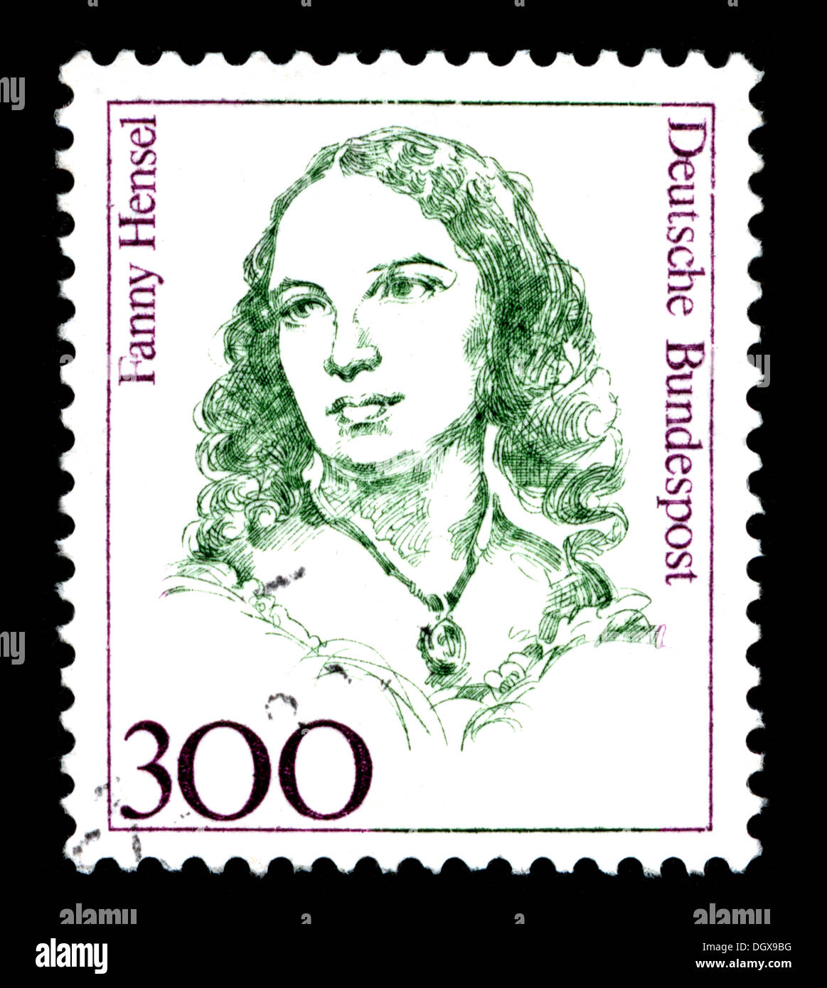 Germany postage stamp depicting Fanny Hensel, a German pianist and 