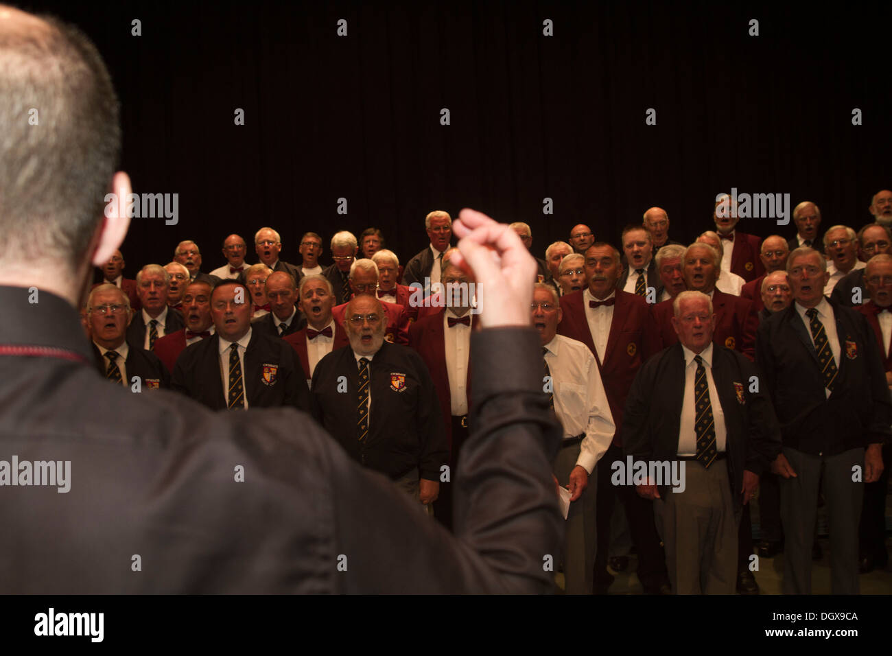 Man conducting Choir Stock Photo Alamy