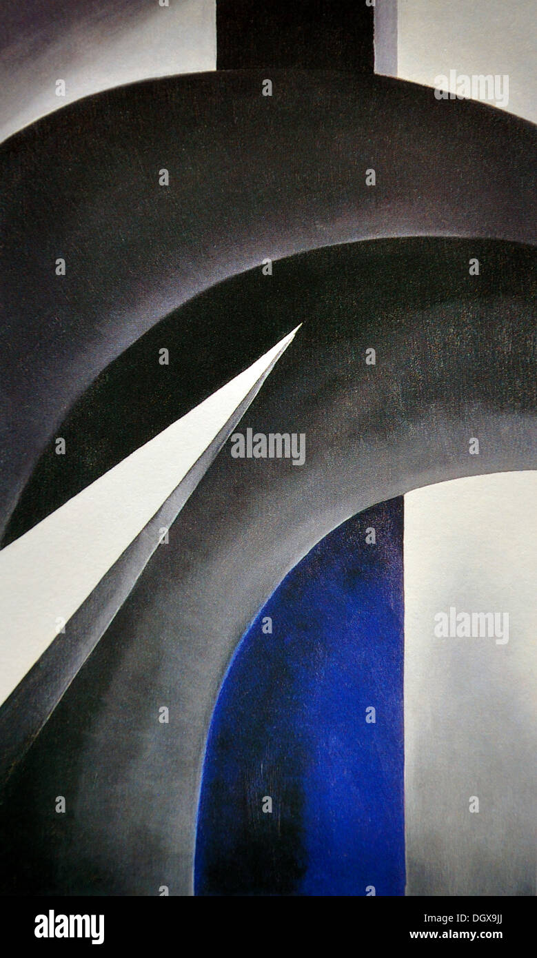 Black, White and Blue, - by Georgia O'Keeffe, 1930 Stock Photo