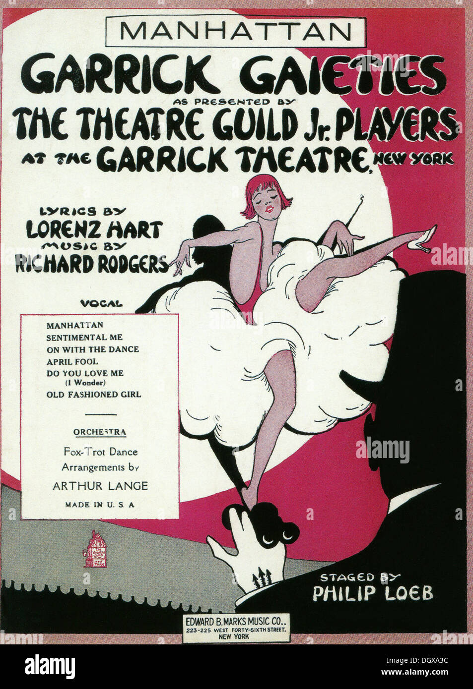 The Garrick Gaieties musical vintage poster, 1925 - Editorial use only ...
