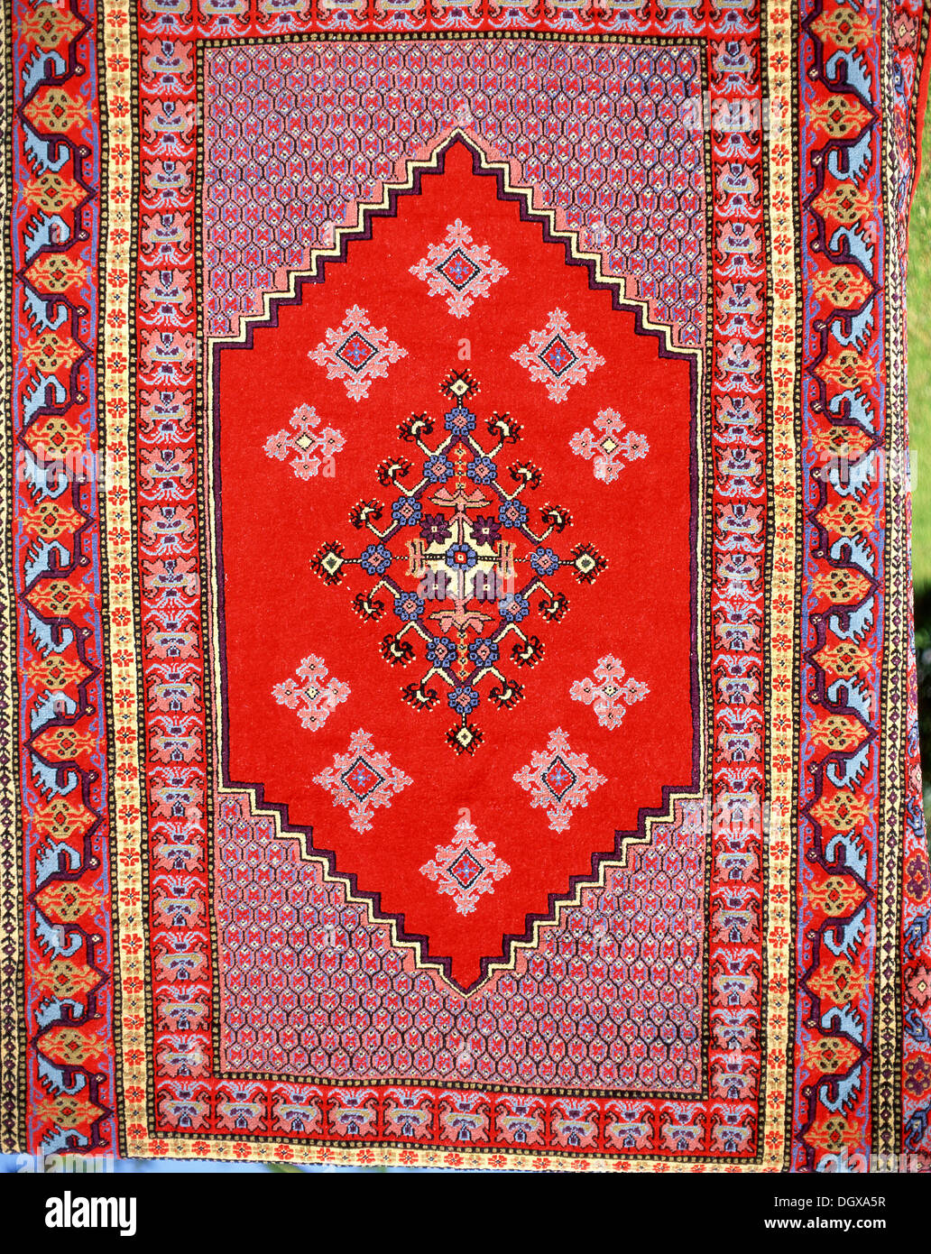 Moroccan rug in Medina, Sousse, Sousse Governorate, Tunisia Stock Photo