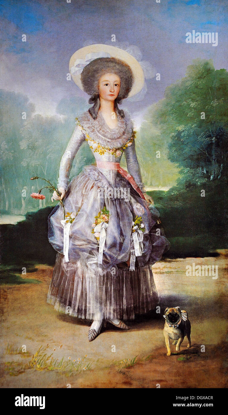 Marquesa de Pontejos - by Francisco de Goya, 1786 Stock Photo
