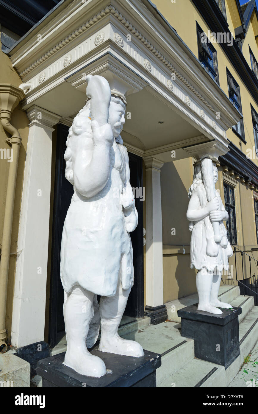 Statues in doorway, Tombland, Norwich, Norfolk, England, United Kingdom