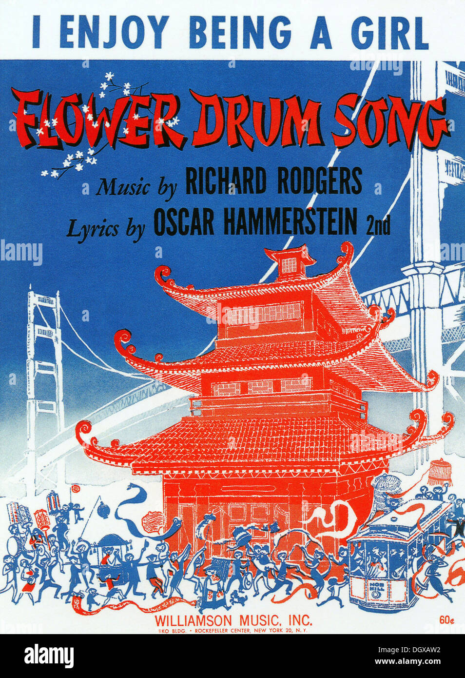 Flower Drum Song musical vintage poster, 1958 Editorial use only Stock Photo Alamy
