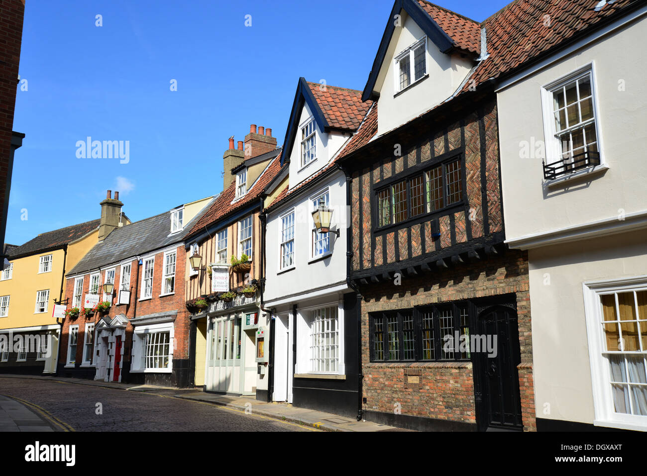 Princes Street, Elm Hill, Norwich, Norfolk, England, United Kingdom