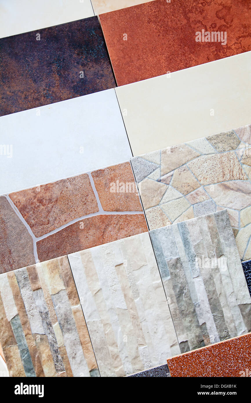 Samples Of A Ceramic Tile In Shop Stock Photo 62045023 Alamy