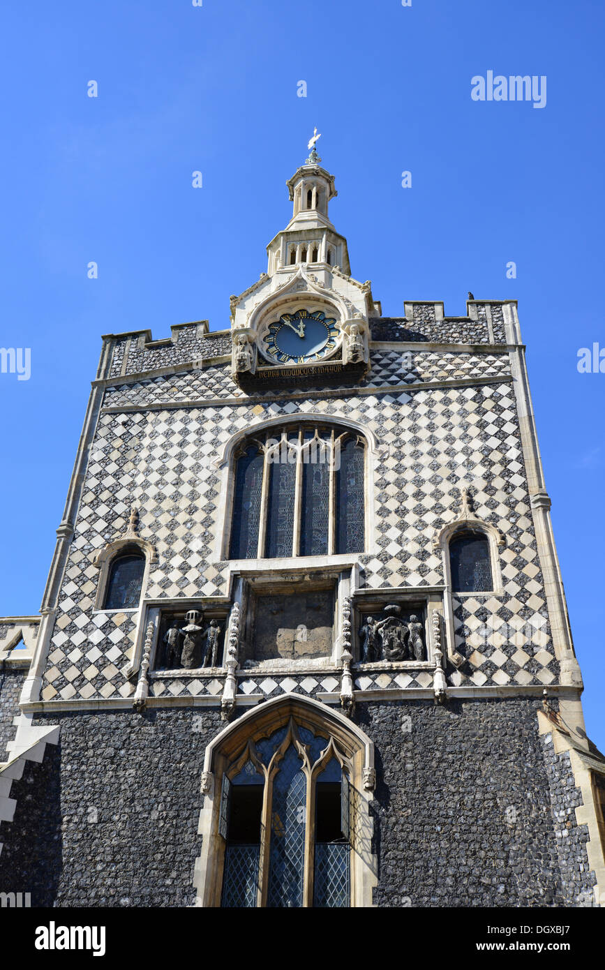 15th century Norwich Guildhall, Market Square, Norwich, Norfolk, England, United Kingdom Stock Photo