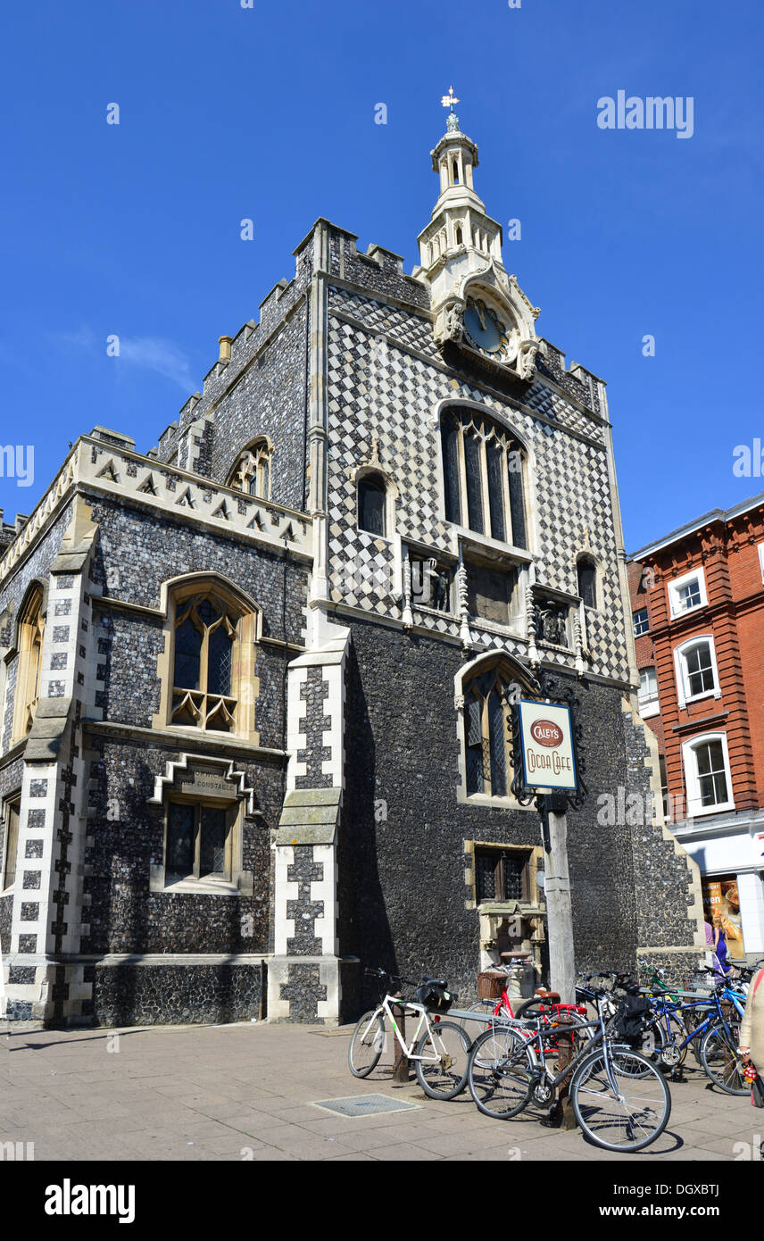 15th century Norwich Guildhall, Market Square, Norwich, Norfolk, England, United Kingdom Stock Photo