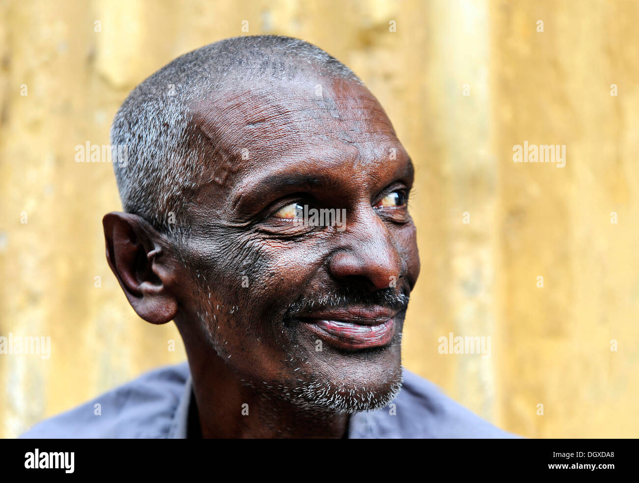 Portrait of a smiling elderly man, probably of Indian origin, in Yangon, Myanmar, Burma, Southeast Asia, Asia Stock Photo