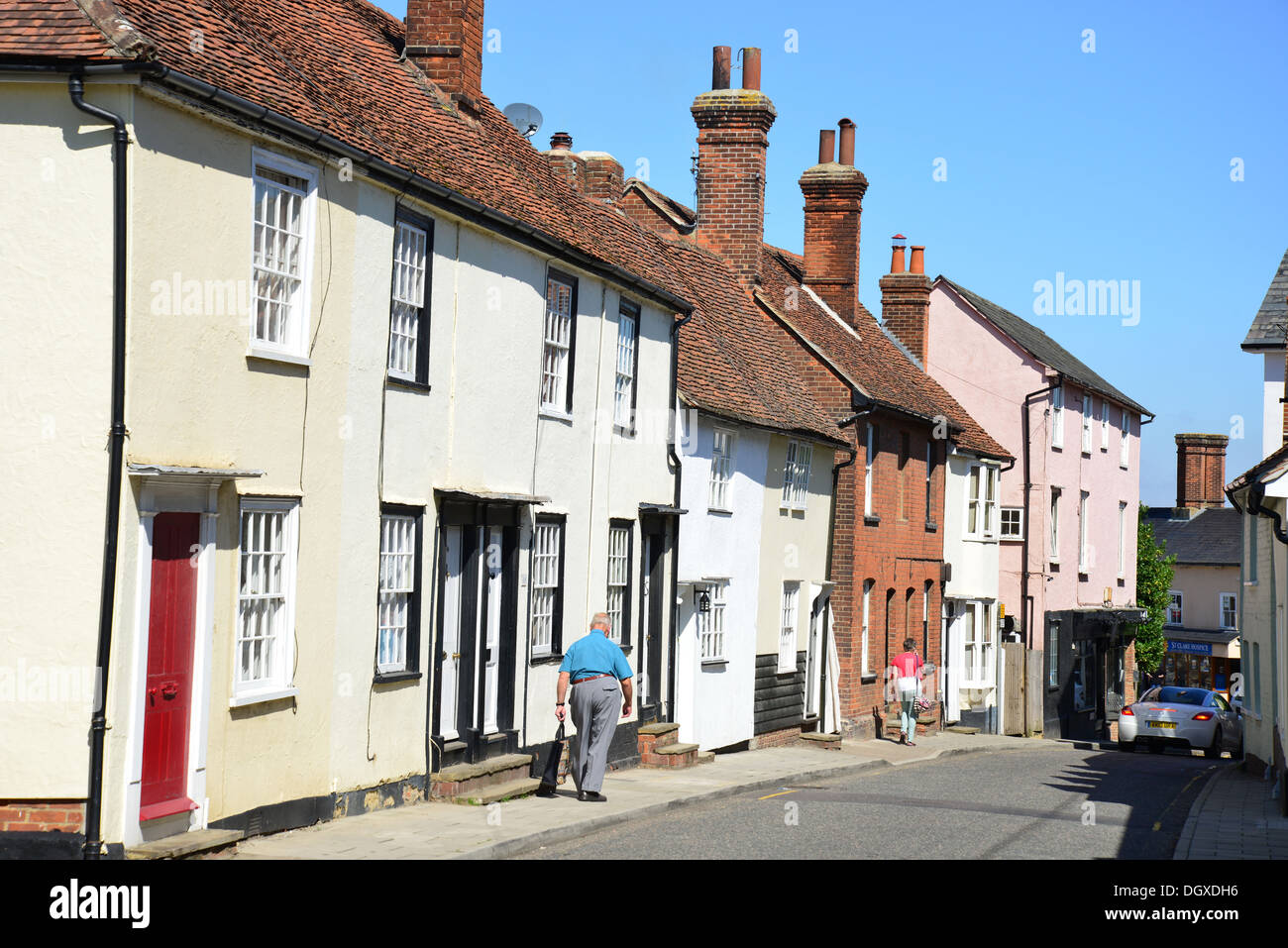 Period houses on New Street, Great Dunmow, Essex, England, United