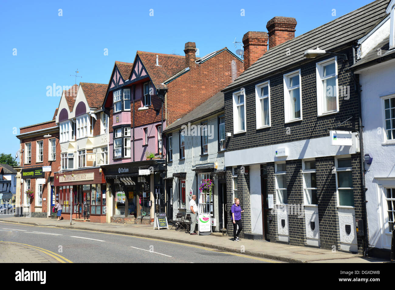High Street, Great Dunmow, Essex, England, United Kingdom Stock Photo