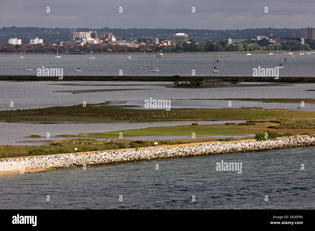 The lagoon on Brownsea Island, Poole Harbour, Dorset. Dorset Wildlife