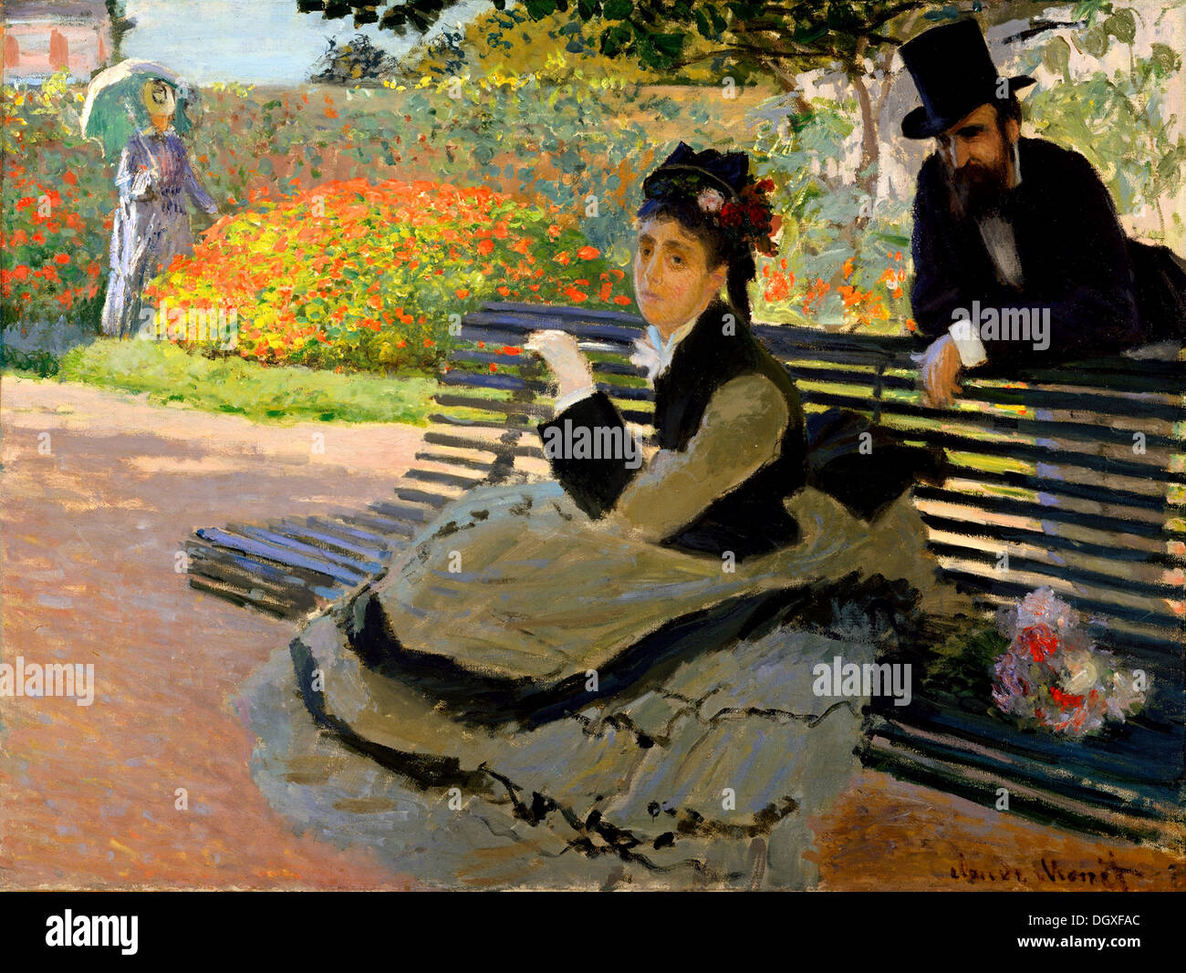 Camille Monet on a Garden Bench by Claude Monet 1873 Stock Photo Alamy