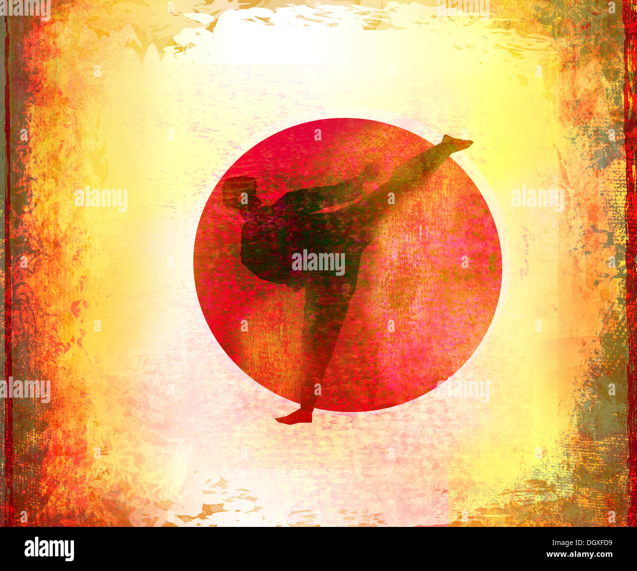 Grunge style flag japan hi-res stock photography and images - Alamy