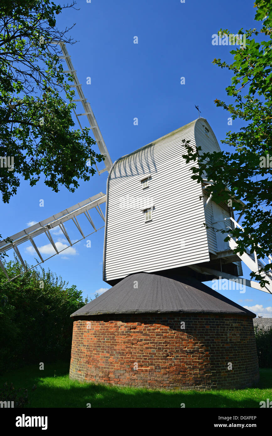 Finchingfield Post Mill, Finchingfield, Essex, England, United Kingdom Stock Photo