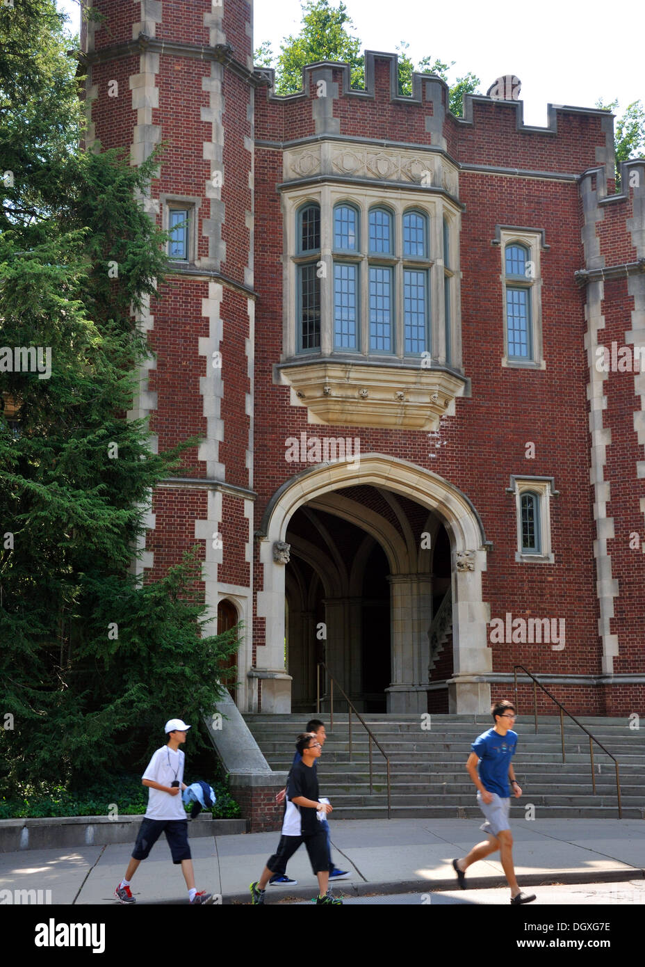Chinese students on Princeton University campus, Princeton, New Jersey, United States Stock