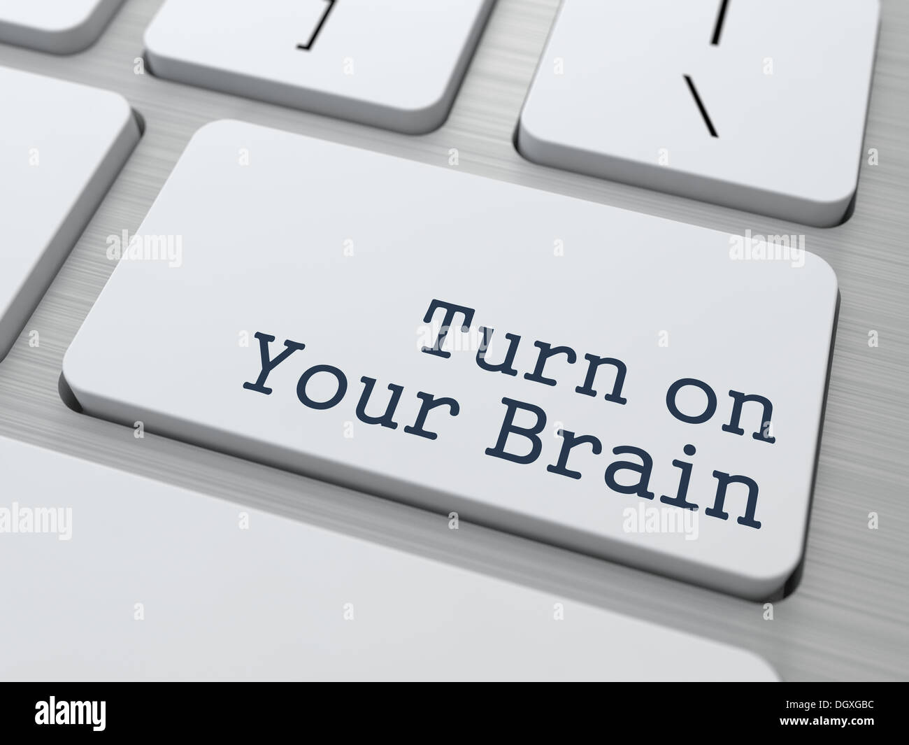 Turn On Your Brain. Motivation Concept. Stock Photo