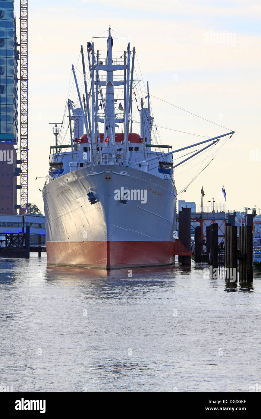 Museum ship, Cap San Diego in the Hanseatic City of Hamburg Stock Photo