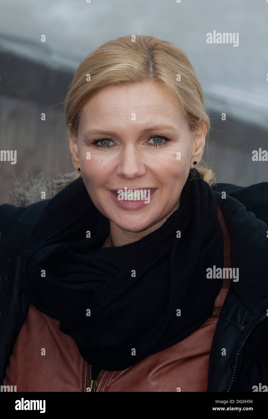 Actress Veronica Ferres at a photocall, Mittenwald, Bavaria, Germany Stock Photo